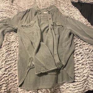 Army Green button up